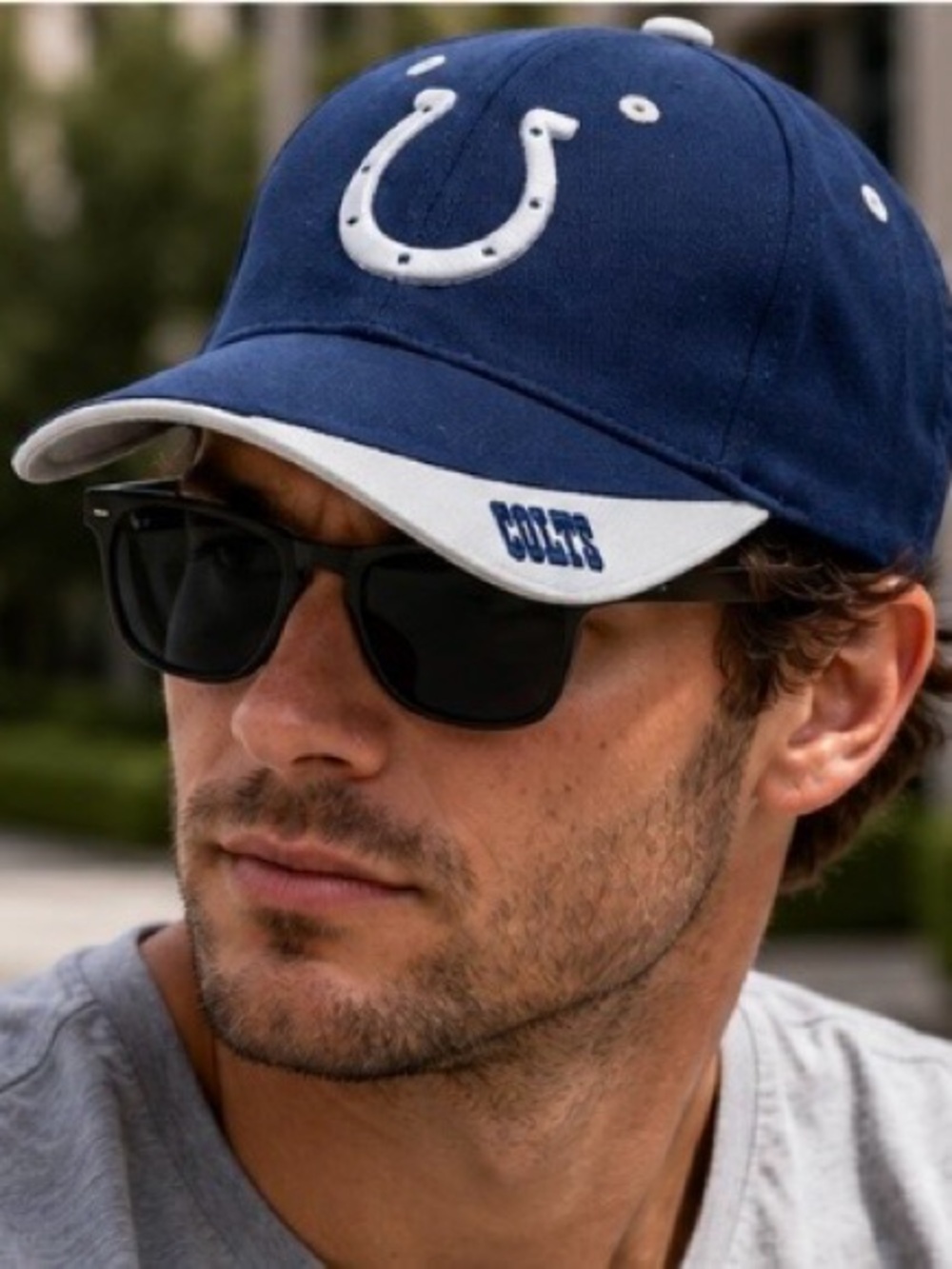 NFL Colts Navy and White Baseball Cap